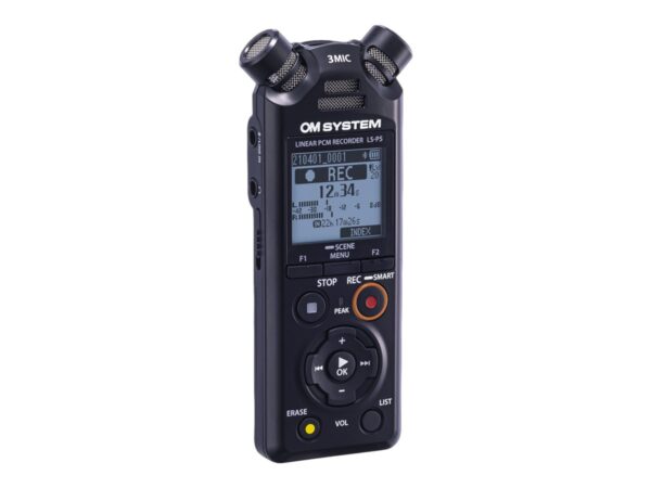 Olympus | Linear PCM Recorder | LS-P5 | Black | Microphone connection | MP3 playback | Rechargeable | FLAC / PCM (WAV) / MP3 | 59 Hrs 35 min | Stereo - Image 5