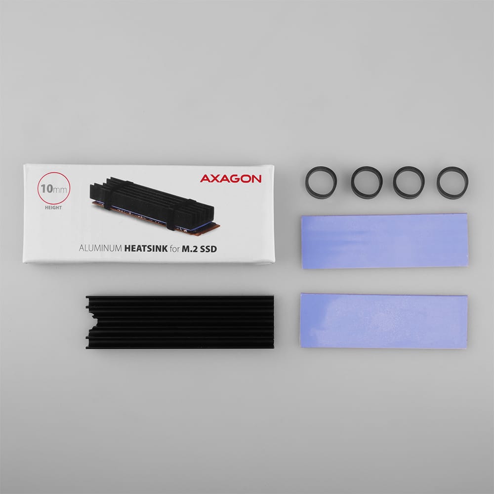 AXAGON Passive aluminum heatsink for all M.2 SSDs, size 2280, high 10 mm | CLR-M2L10 - Image 7