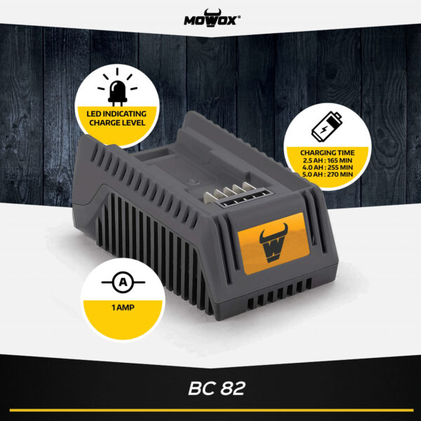 MoWox | Charger 1 A, 60W, Suitable for Mowox 40V Li-Ion Battery BC 82 - Image 2