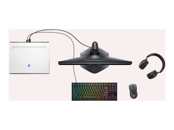 Dell Alienware Tenkeyless AW420K | Gaming Keyboard | Wired | EN | Dark Side of the Moon | CHERRY MX Red - Image 4