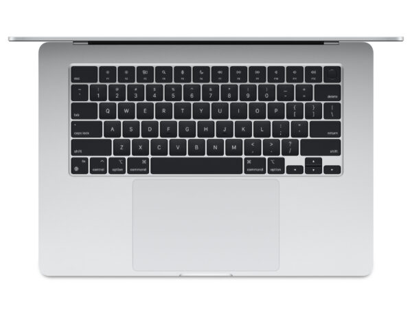 Apple MacBook | Air | Silver | 15 " | IPS | 2880 x 1864 pixels | Apple M3 | 8 GB | Solid-state drive capacity 512 GB | Apple M3 chip 8-core CPU/10-core GPU | macOS | 802.11ax | Bluetooth version 5.3 | Keyboard language Russian | Keyboard backlit | Warranty 12 month(s) - Image 2