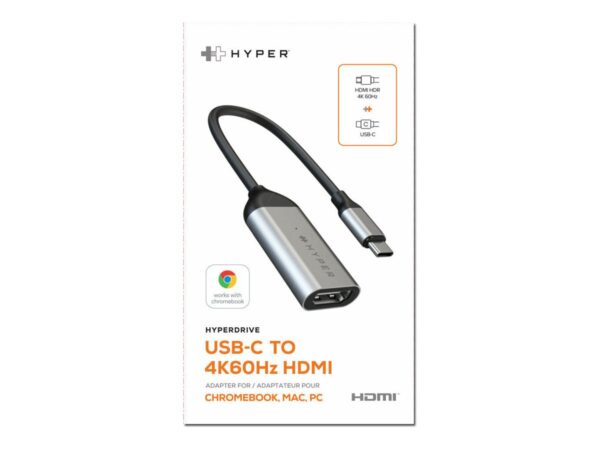 Hyper | HyperDrive USB-C to 4K 60Hz HDMI Adapter | HDMI ports quantity 1 x 4K60Hz - Image 3