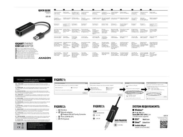 AXAGON | ADE-SR USB 3.0 Gigabit Ethernet - Image 11