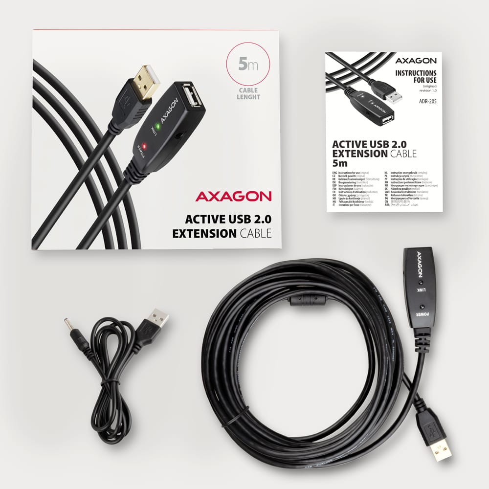 AXAGON USB Repeater Cable | ADR-205 | USB Type-A to USB Type-A - Image 7