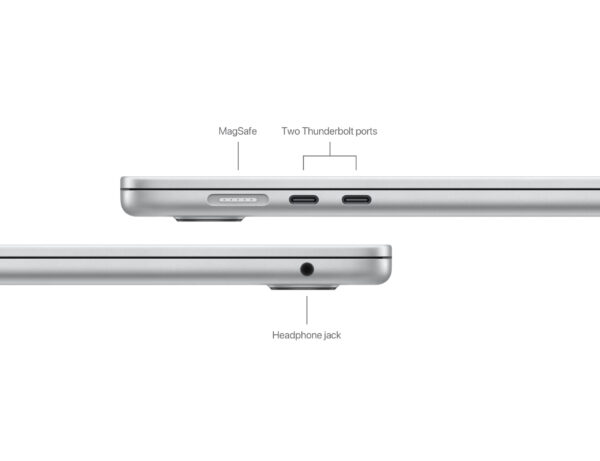 Apple MacBook | Air | Silver | 15 " | IPS | 2880 x 1864 pixels | Apple M3 | 8 GB | Solid-state drive capacity 512 GB | Apple M3 chip 8-core CPU/10-core GPU | macOS | 802.11ax | Bluetooth version 5.3 | Keyboard language Russian | Keyboard backlit | Warranty 12 month(s) - Image 5
