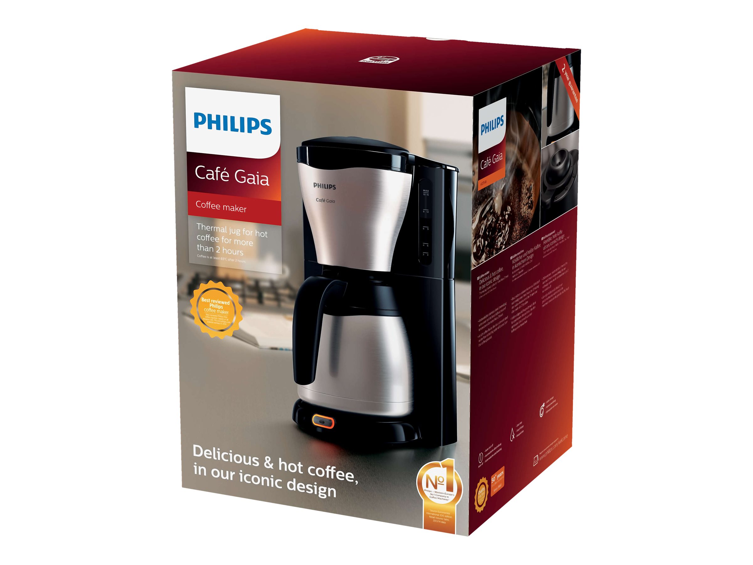 Philips | Coffee Maker | HD7546/20 | Drip | 1000 W | Black/Metal - Image 4