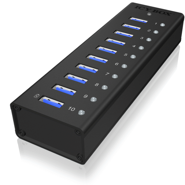 Raidsonic | 10 port USB 3.0 Hub | Icy Box IB-AC6110