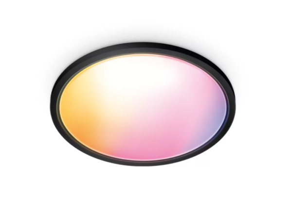 WiZ Smart WiFi SuperSlim Ceiling 545mm, Black | 32 W | 2200-6500 K (RGB)
