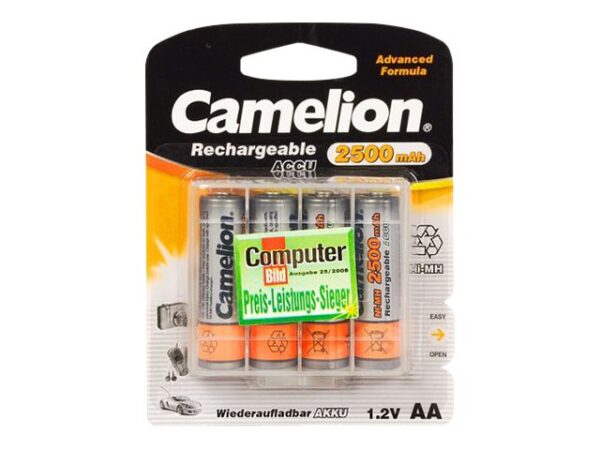 Camelion | AA/HR6 | 2500 mAh | Rechargeable Batteries Ni-MH | 4 pc(s) - Image 2