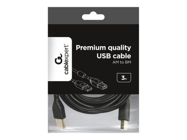 USB 2.0 A-plug B-plug 3 m (10 ft) cable with ferrite core | Cablexpert - Image 7