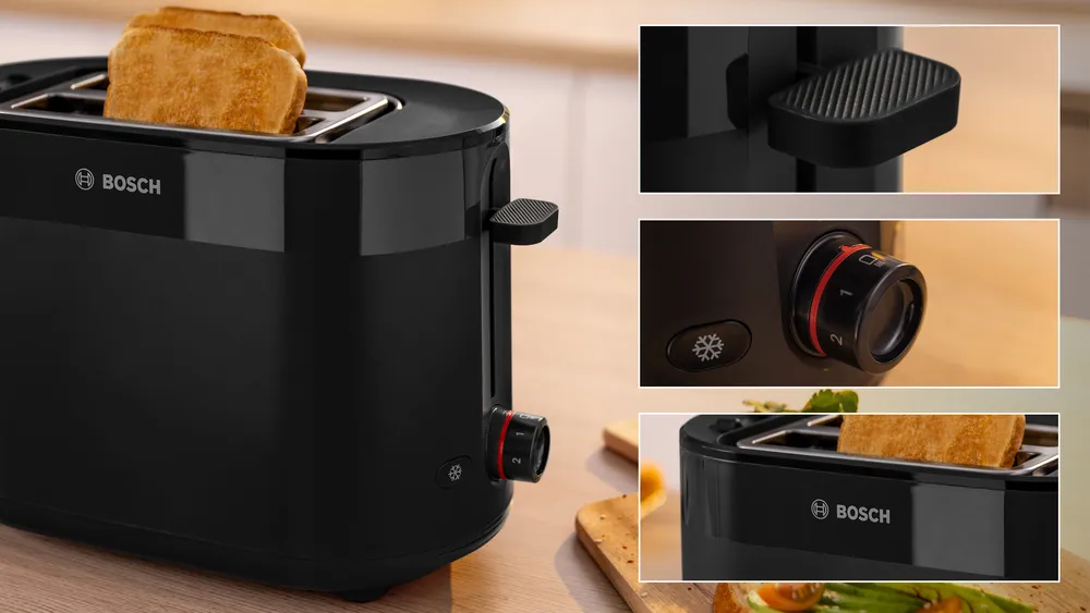Bosch Compact Toaster | TAT2M123 MyMoment | Power 950 W | Number of slots 2 | Housing material Plastic | Black - Image 4