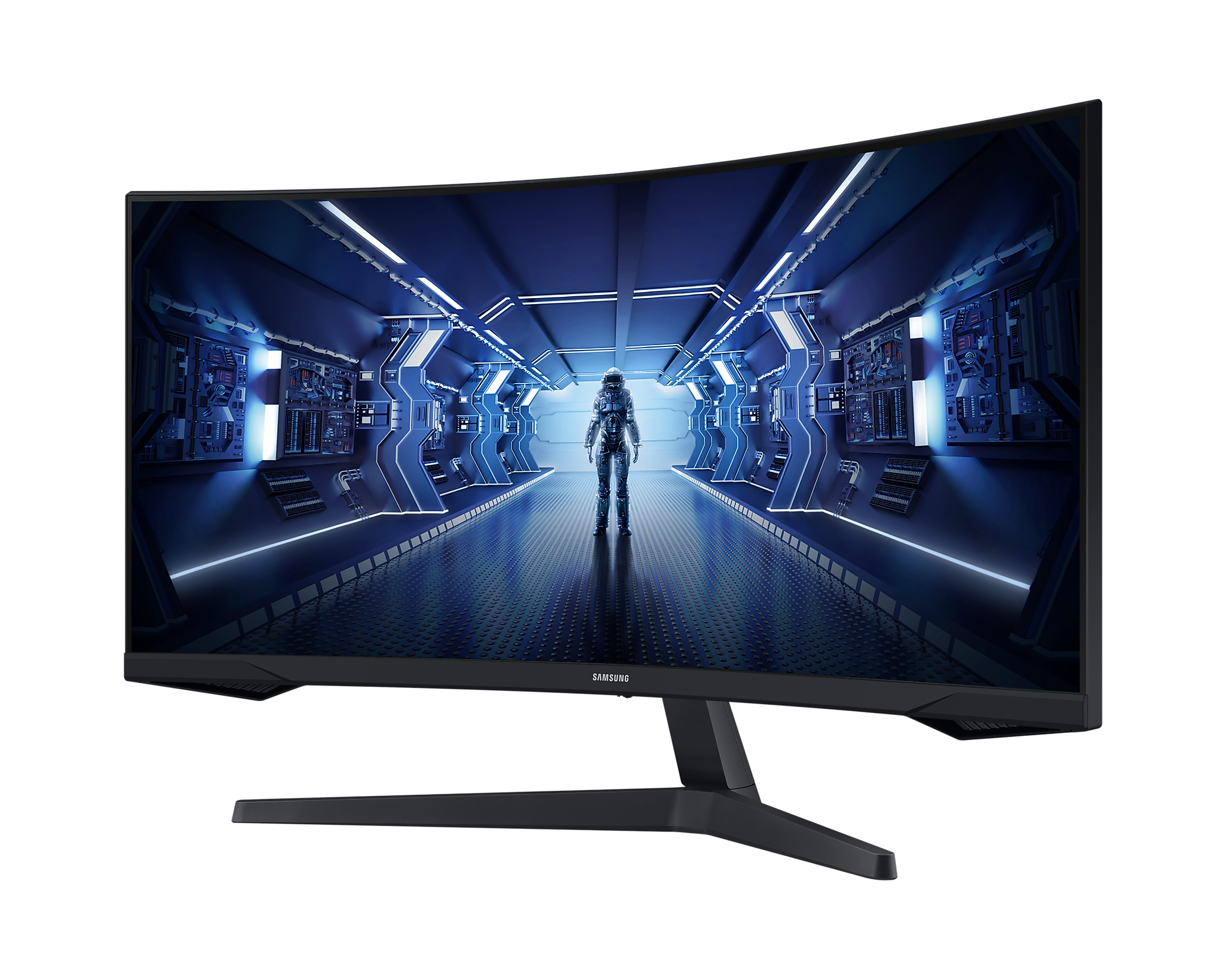 Samsung | Curved Monitor | LC34G55TWWPXEN | 34 " | VA | UWQHD | 21:9 | 165 Hz | 1 ms | 3440 x 1440 | 250 cd/m² | HDMI ports quantity 1 | Black | Warranty 24 month(s) - Image 3