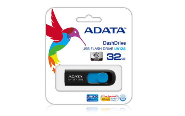 ADATA | UV128 | 64 GB | USB 3.0 | Black/Blue - Image 4