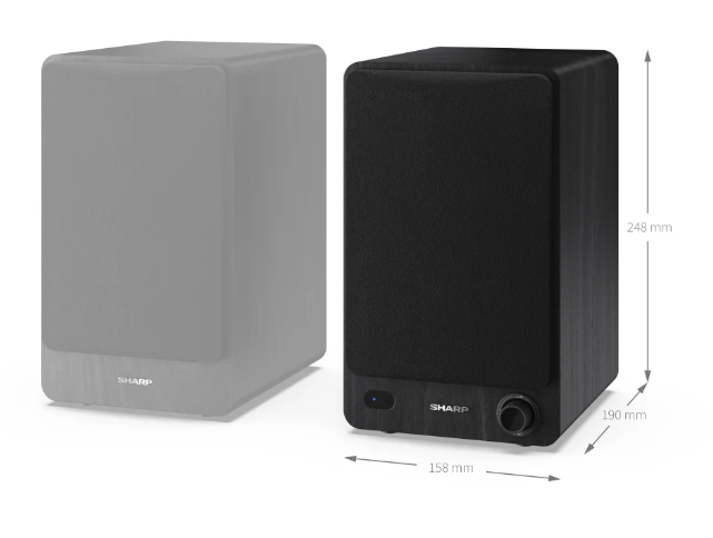 Sharp CP-SS30 Bookshelf Speakers, Black | Sharp | Speakers | CP-SS30(BK) Bookshelf | 60 W | Bluetooth | Black | Wireless connection - Image 21