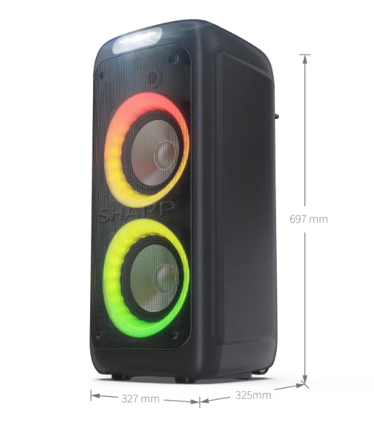 Sharp PS-949 Party Speaker with Built-in Battery | Sharp | Party Speaker | PS-949 XParty Street Beat | 132 W | Waterproof | Bluetooth | Black | Portable | Wireless connection - Image 27