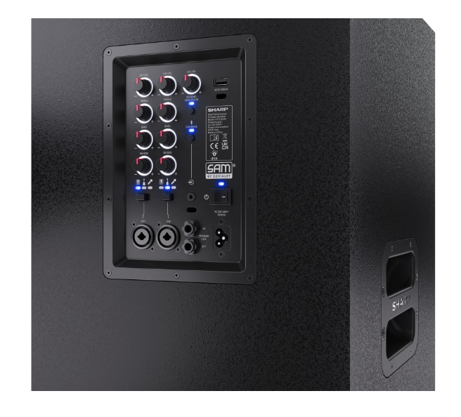 Sharp SumoBox CP-LS200 High Performance Portable Speaker | Sharp | Portable Speaker | SUMOBOX Pro CP-LS200 High Performance | 200 W | Waterproof | Bluetooth | Black | Portable | Wireless connection - Image 15