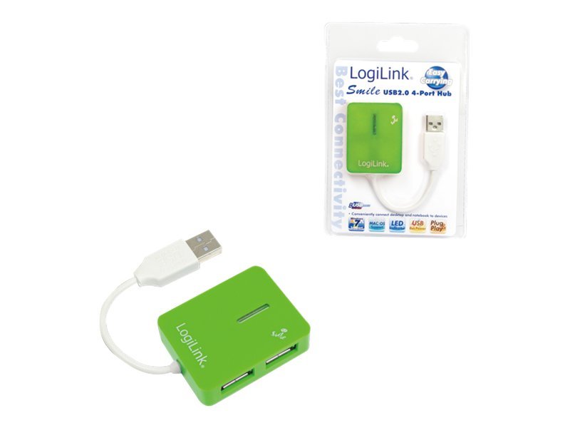 Logilink | USB 2.0 Hub 4-Port, Smile, Green - Image 2