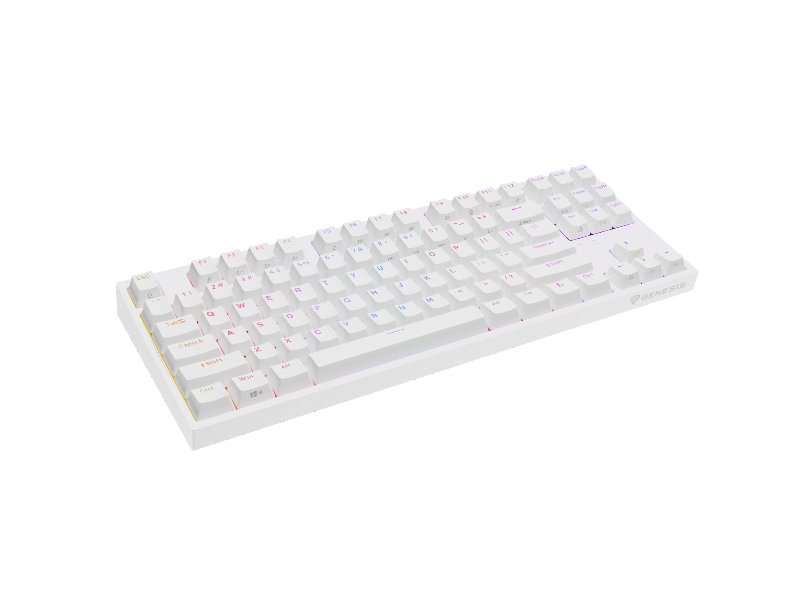 Genesis | Mechanical Gaming Keyboard | THOR 404 TKL RGB | Mechanical Gaming Keyboard | Wired | US | USB Type-A | 1005 g | Gateron Yellow Pro - Image 2