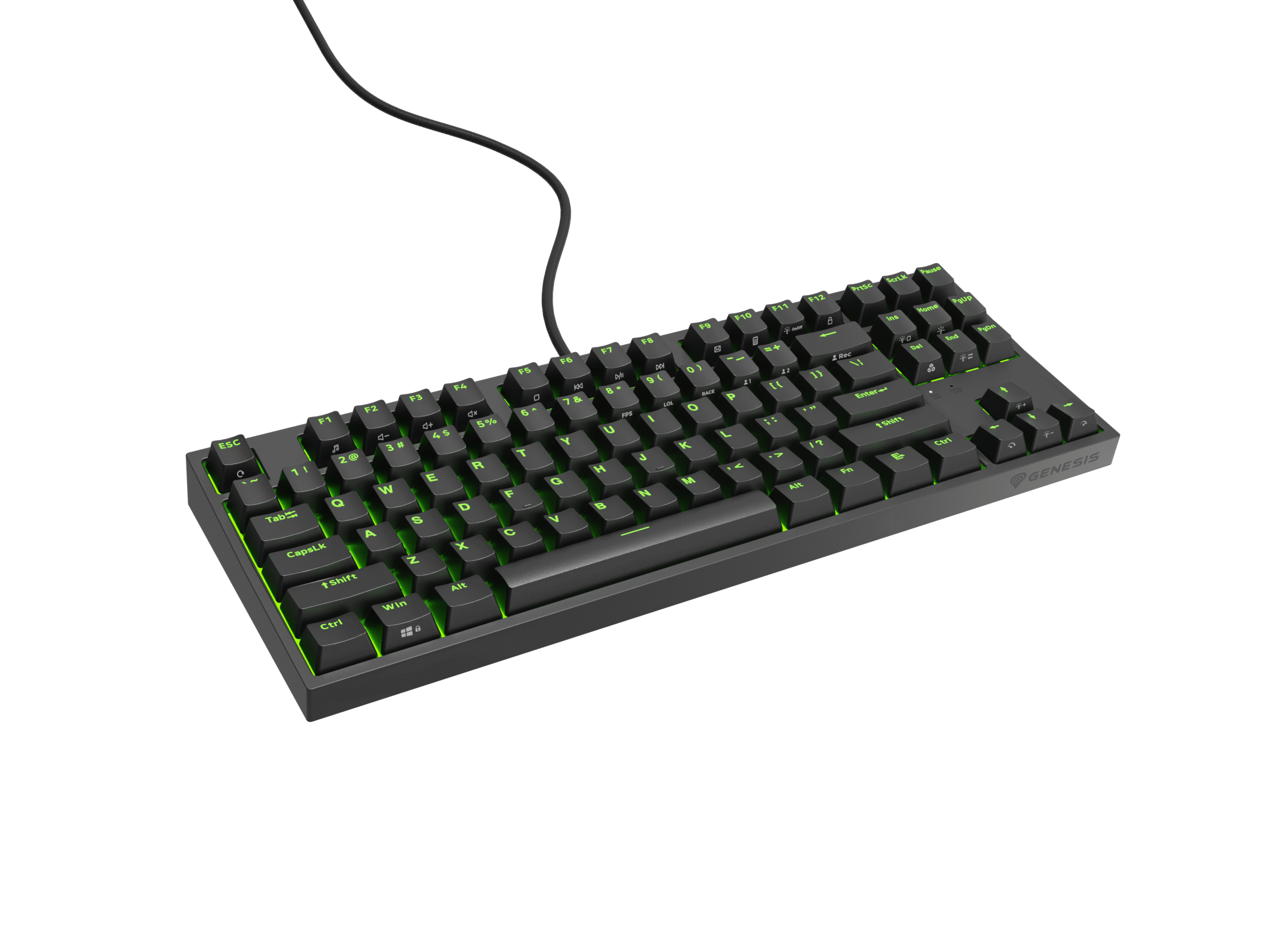 Genesis | Mechanical Gaming Keyboard | THOR 404 TKL RGB | Mechanical Gaming Keyboard | Wired | US | USB Type-A | 1005 g | Gateron Yellow Pro - Image 4