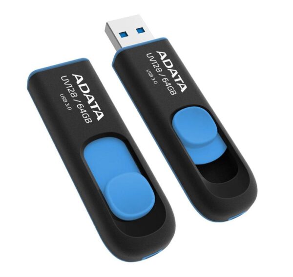 ADATA | UV128 | 64 GB | USB 3.0 | Black/Blue - Image 2