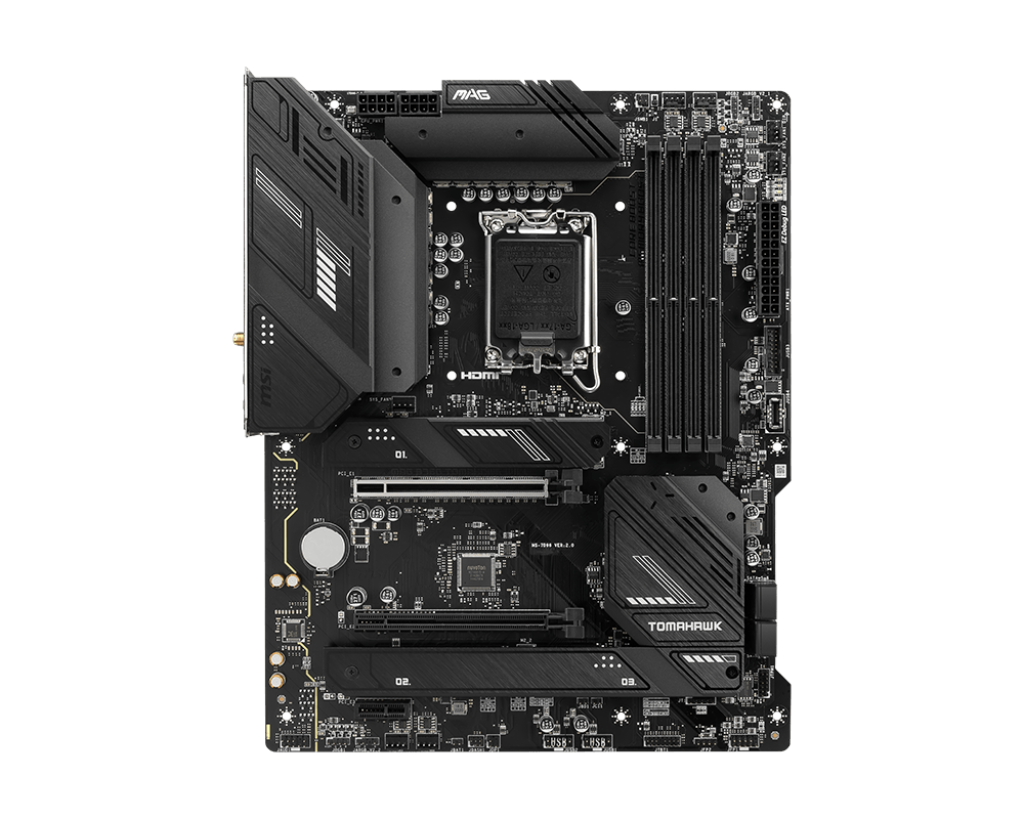 MSI | MAG B760 TOMAHAWK WIFI | Processor family Intel | Processor socket LGA1700 | DDR5 | Supported hard disk drive interfaces SATA, M.2 | Number of SATA connectors 4 - Image 3