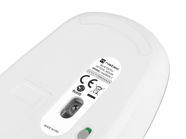Natec | Mouse | Harrier 2 | Wireless | Bluetooth | White/Grey - Image 10