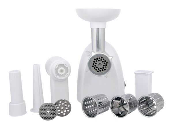 Meat mincer | Camry | CR 4802 | White | 600-1500 W | Number of speeds 1 | Middle size sieve, mince sieve, poppy sieve, plunger, sausage filler, vegatable attachment. - Image 2