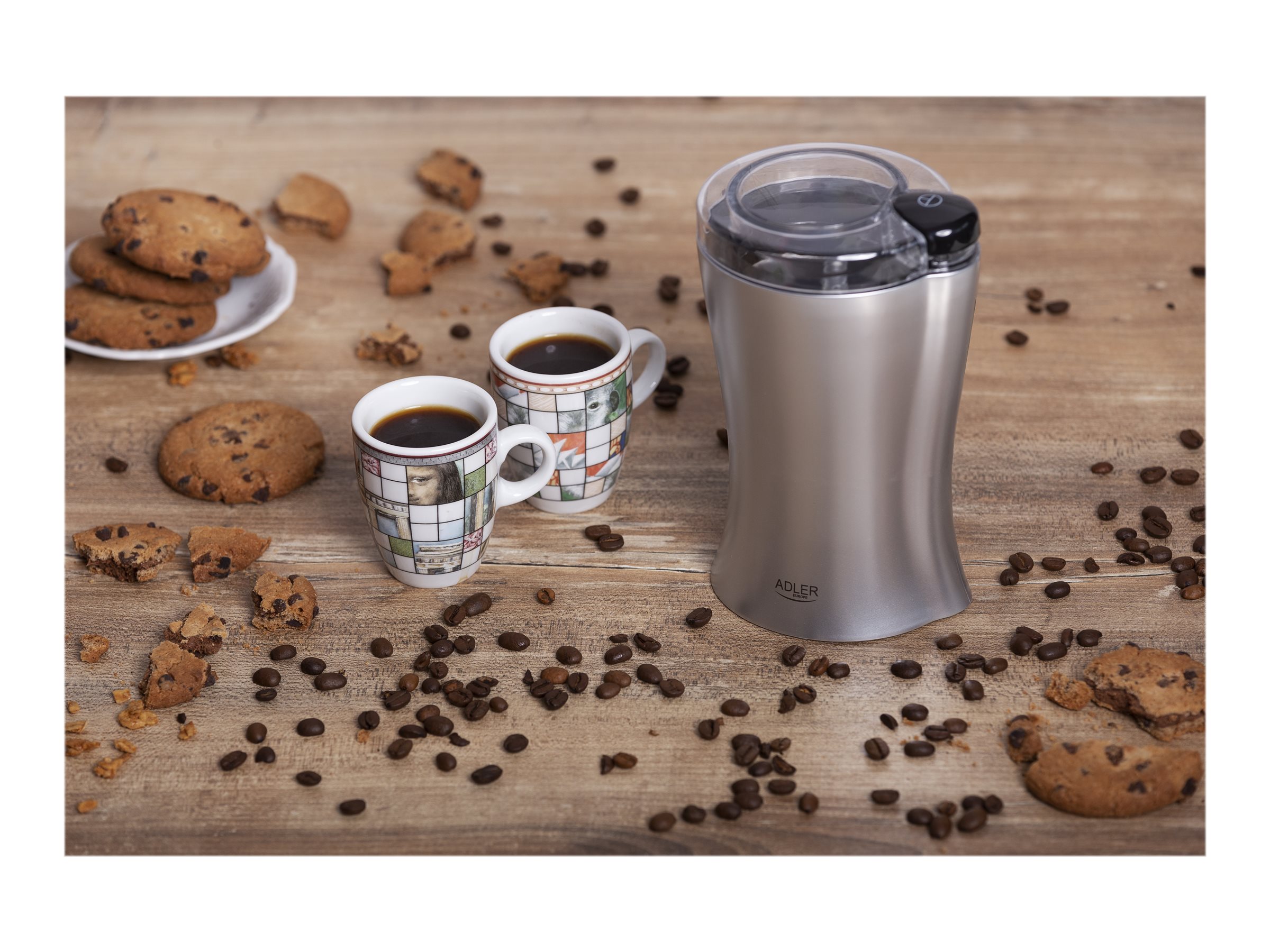 Coffee Grinder | Adler | AD 443 | 150 W | Coffee beans capacity 70 g | Number of cups 8 pc(s) | Stainless steel - Image 8