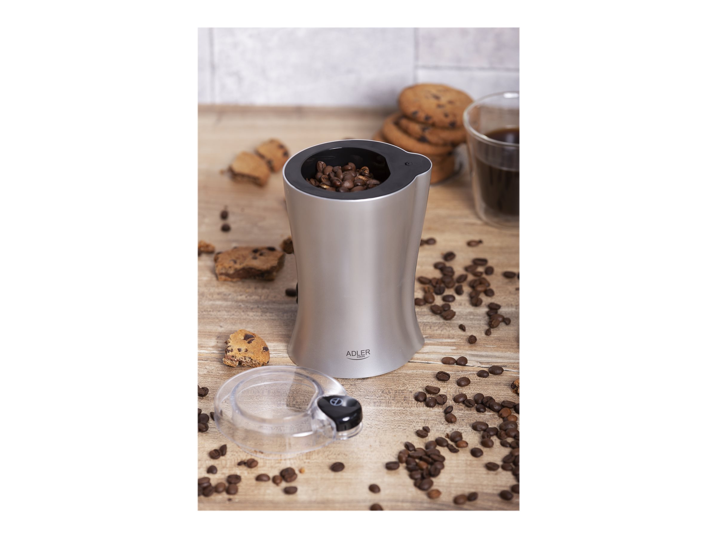 Coffee Grinder | Adler | AD 443 | 150 W | Coffee beans capacity 70 g | Number of cups 8 pc(s) | Stainless steel - Image 9