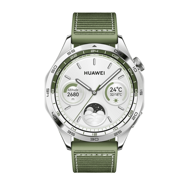 GT 4 | Smart watch | GPS (satellite) | AMOLED | 46mm | Waterproof | Green Woven - Image 3