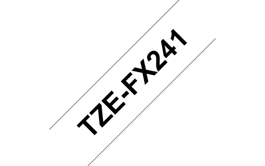 Brother | TZe-FX241 Flexible ID Laminated Tape | Black on White | TZe | 8 m | 1.8 cm