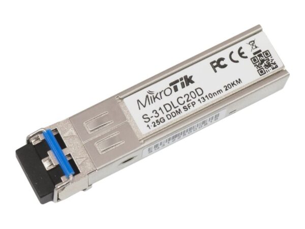 MikroTik | S-85DLC05D | SFP | Multi-Mode Fiber | Dual LC | 10/100/1000 Mbit/s | Wavelength 850 nm | Maximum transfer distance 550 m | -40 to 70C - Image 2