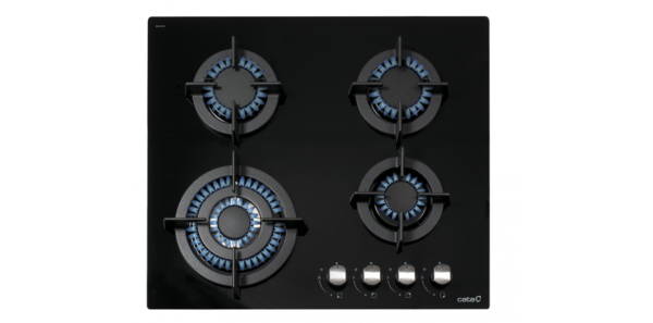 CATA | Hob | ENCIMERA CCI 6031 BK | Gas on glass | Number of burners/cooking zones 4 | Rotary knobs | Black