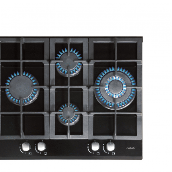 CATA | Hob | LCI 6031 B | Gas on glass | Number of burners/cooking zones 4 | Rotary knobs | Black