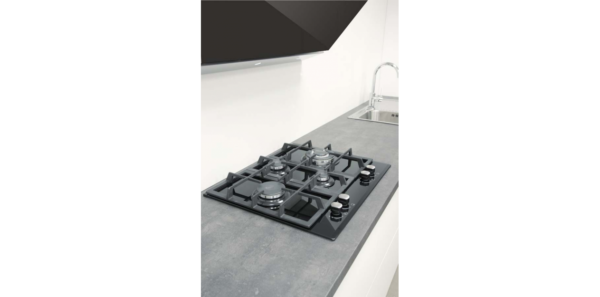 CATA | Hob | LCI 6031 B | Gas on glass | Number of burners/cooking zones 4 | Rotary knobs | Black - Image 3