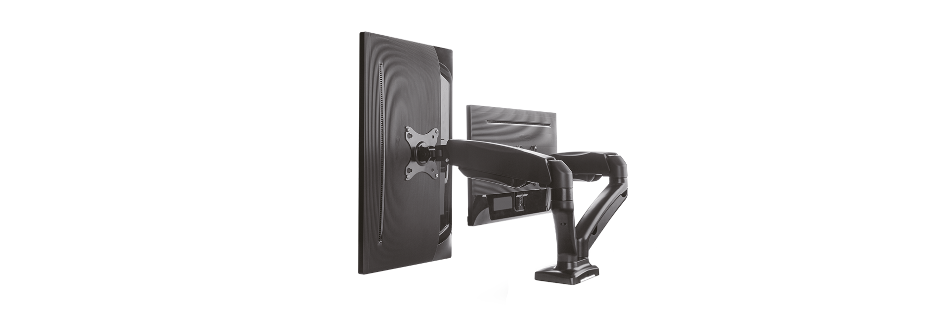 ICY BOX IB-MS304-T, Monitor stand with desk mounted base, for two screens, size up to 27'' | Raidsonic - Image 9