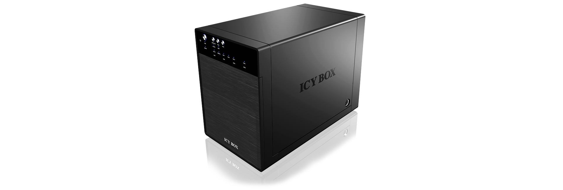 ICY BOX IB-3640SU3, external 4-bay JBOD system for 3,5“ SATA I/II/III HDD, USB 3.0 + eSATA, black | Raidsonic - Image 3