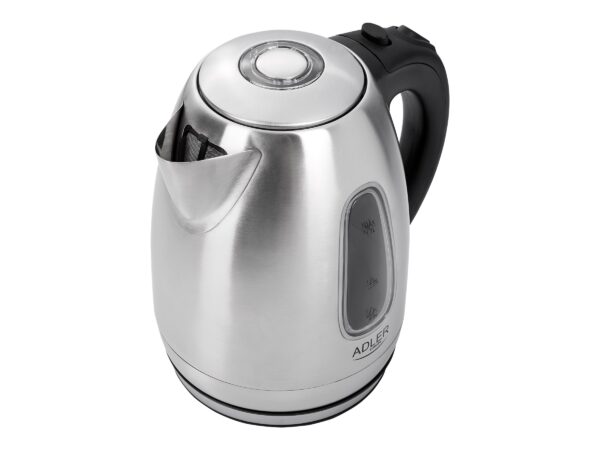 Adler | Kettle | AD 1223 | Standard | 2200 W | 1.7 L | Stainless steel | 360° rotational base | Stainless steel - Image 3