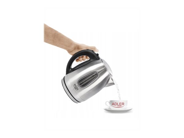 Adler | Kettle | AD 1223 | Standard | 2200 W | 1.7 L | Stainless steel | 360° rotational base | Stainless steel - Image 8