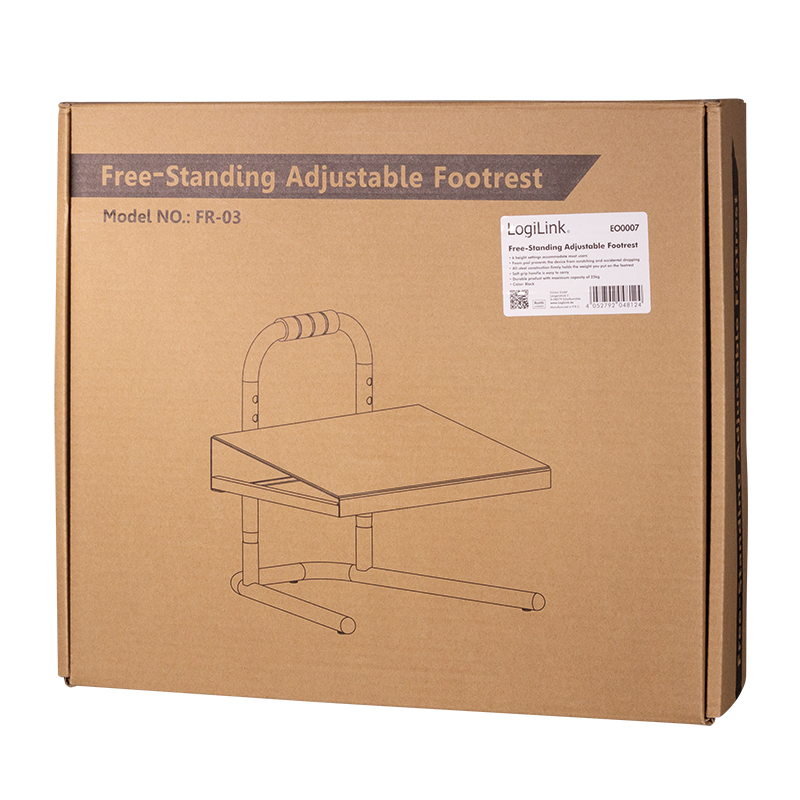 Logilink | Free-standing adjustable footrest | EO0007 - Image 10