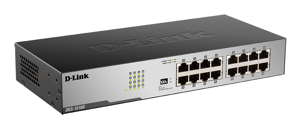 D-Link | 16-Port Gigabit Unmanaged Desktop Switch | DGS-1016D | Unmanaged | Desktop - Image 4