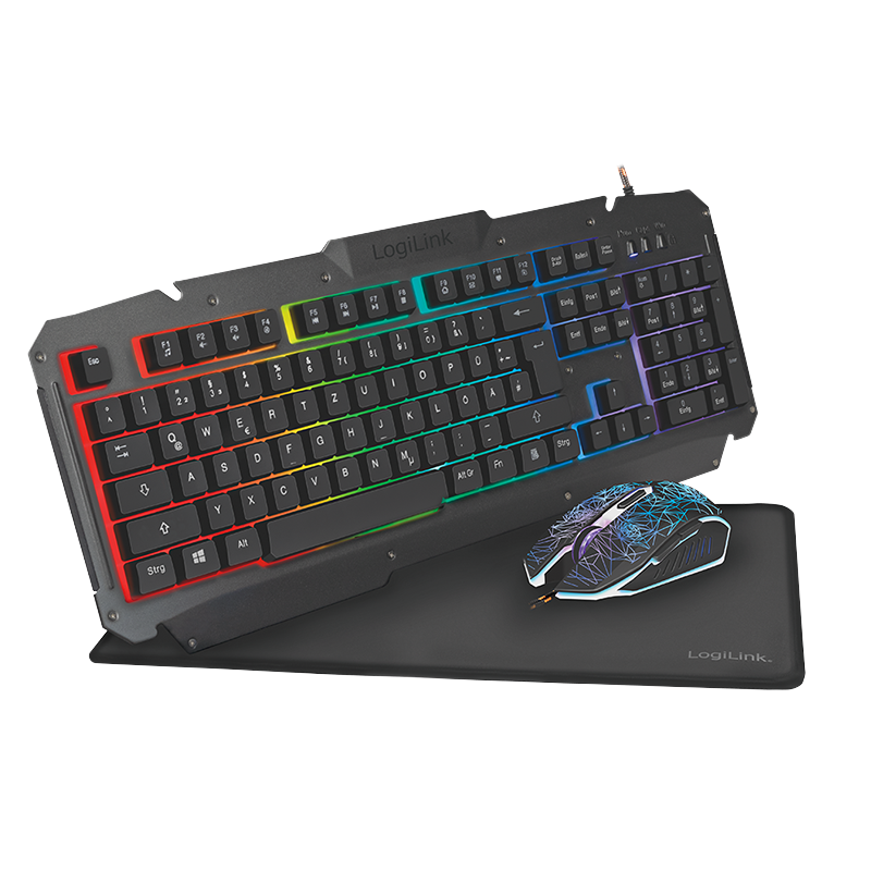 Logilink | Gaming-Set, keyboard, mouse and mouspad | ID0185 | Keyboard, Mouse and Pad Set | Wired | Mouse included | DE | Numeric keypad