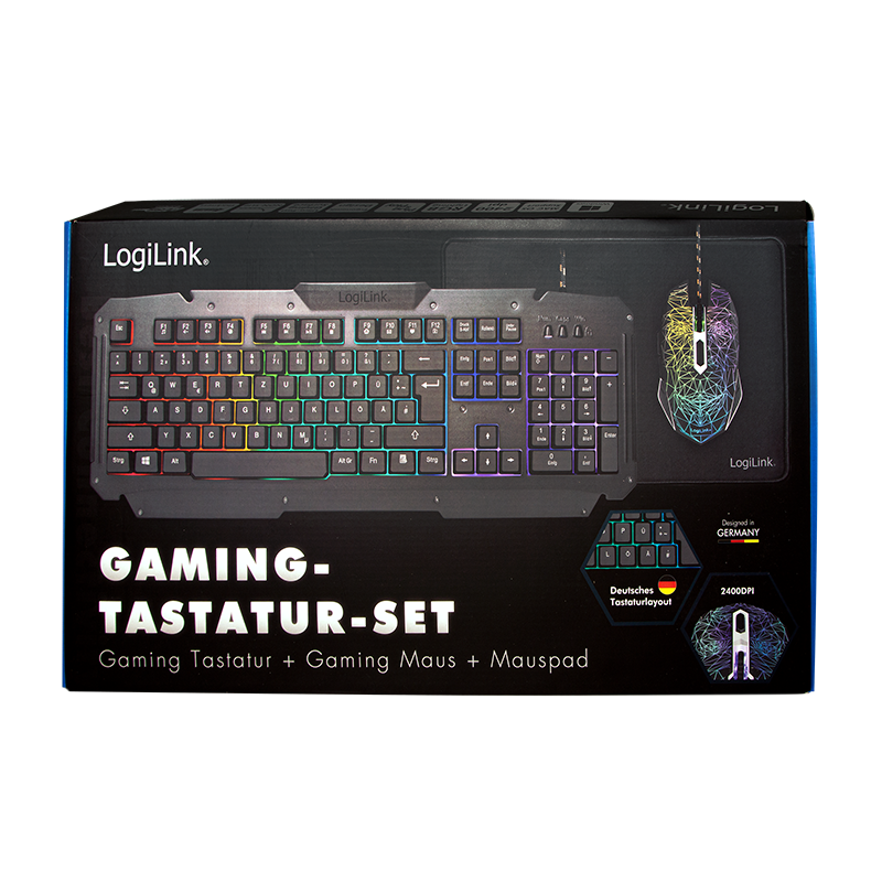 Logilink | Gaming-Set, keyboard, mouse and mouspad | ID0185 | Keyboard, Mouse and Pad Set | Wired | Mouse included | DE | Numeric keypad - Image 17