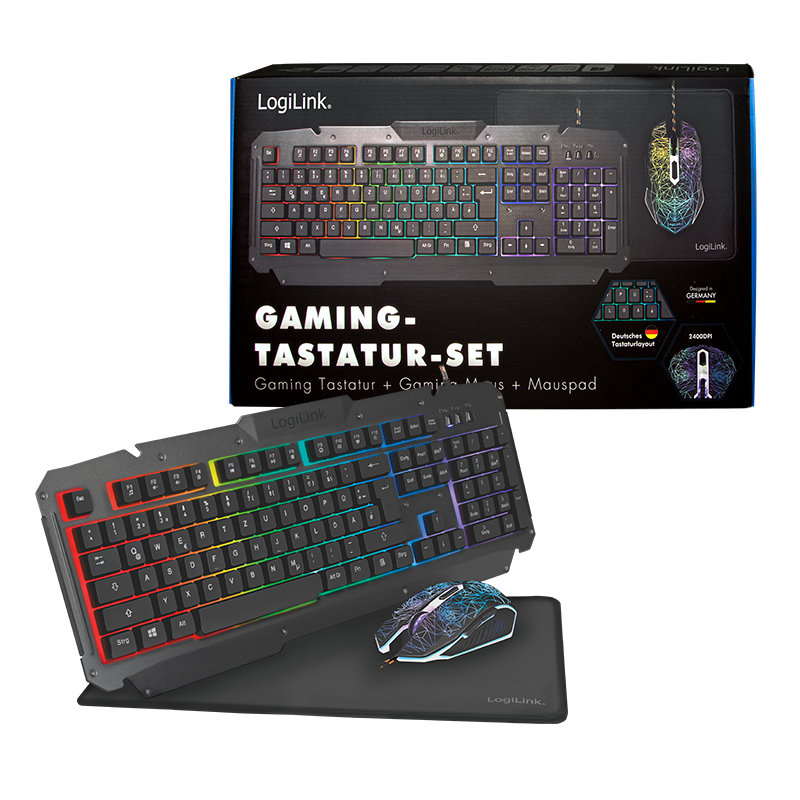 Logilink | Gaming-Set, keyboard, mouse and mouspad | ID0185 | Keyboard, Mouse and Pad Set | Wired | Mouse included | DE | Numeric keypad - Image 19