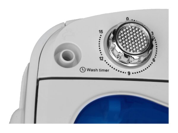 Adler | Washing machine | AD 8051 | Top loading | Washing capacity 3 kg | Unspecified RPM | Depth 37 cm | Width 38 cm | White/Blue - Image 5