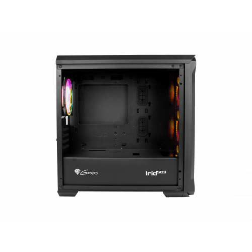 GENESIS IRID 503 ARGB Pc case, Micro tower, 2xUSB 2.0, 2x Jack, 1xUSB 3.0, Black | Genesis | IRID 503 ARGB | Black | ATX | Power supply included No - Image 5