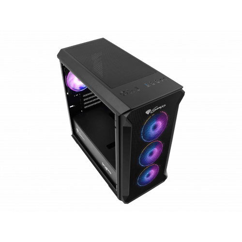 GENESIS IRID 503 ARGB Pc case, Micro tower, 2xUSB 2.0, 2x Jack, 1xUSB 3.0, Black | Genesis | IRID 503 ARGB | Black | ATX | Power supply included No - Image 8