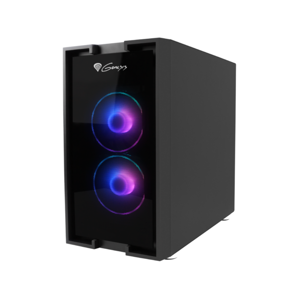 GENESIS IRID 353 ARGB Pc case, Micro tower, 2xUSB 2.0, 2x Jack, 1xUSB 3.0, Black | Genesis | IRID 353 ARGB | Black | ATX | Power supply included No
