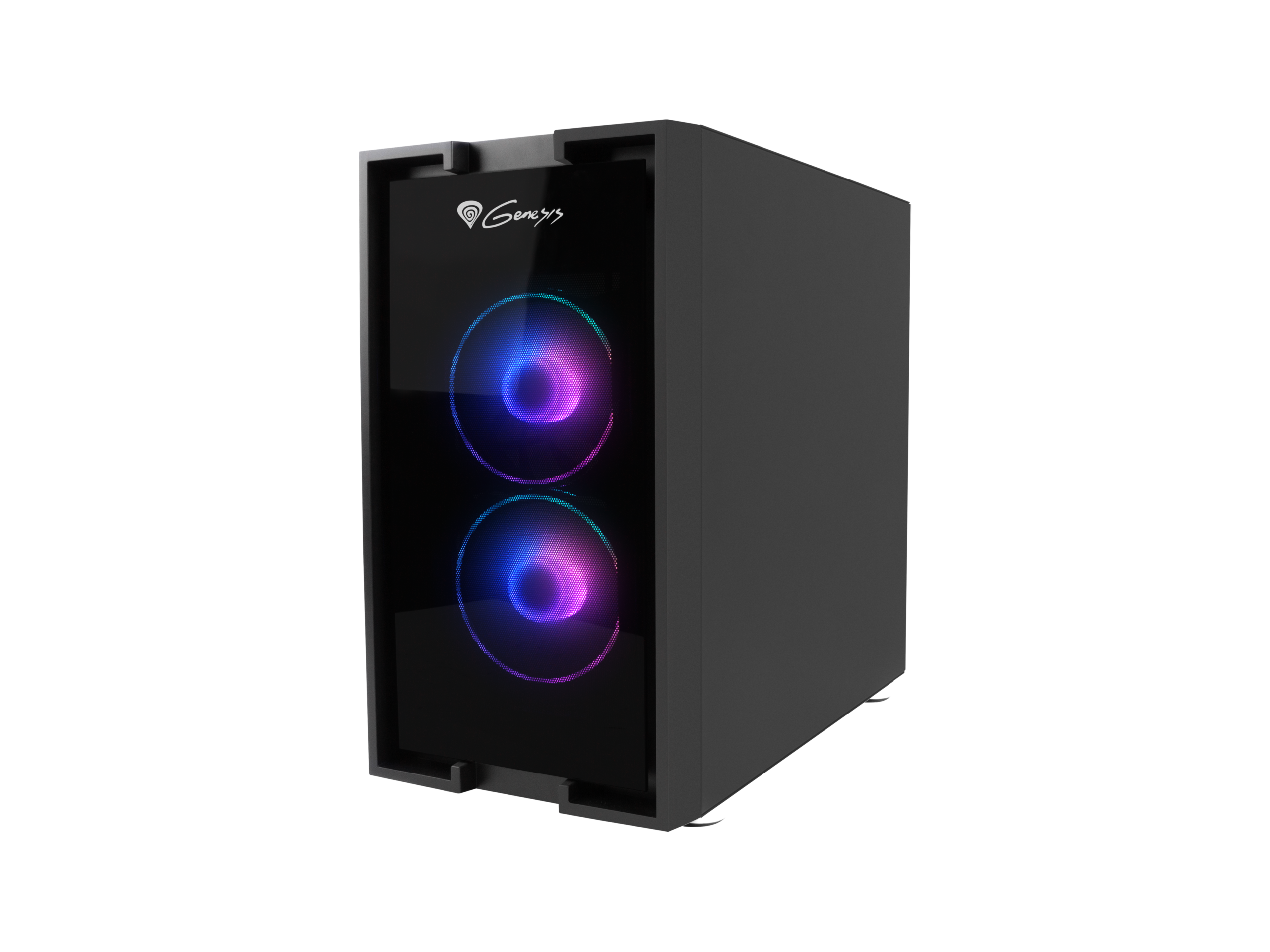 GENESIS IRID 353 ARGB Pc case, Micro tower, 2xUSB 2.0, 2x Jack, 1xUSB 3.0, Black | Genesis | IRID 353 ARGB | Black | ATX | Power supply included No