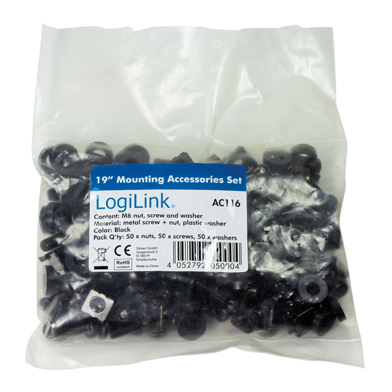 Logilink | Mounting set M6 | AC116 | Black - Image 4